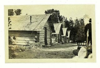 Cabins Of Cloud Cap Inn,  Mount Hood,  Oregon 1921 Antique Snapshot Photo