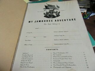 1937 National Jamboree My Adventure Book KB2 2