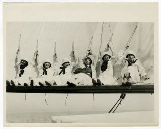 Christie Comedy Sports Girl Series 1925 Vintage Photograph Sailor Girls On Boat