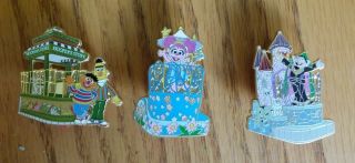 3 Sesame Street Place Parade Pins Count Von Count,  Bert And Ernie,  Abby Cadabby