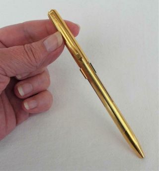 Vintage Gold Plated Waterman Tricolour Ballpoint Pen In Need Of Some Attention