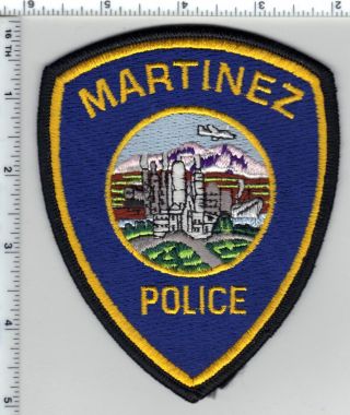 Martinez Police (california) 2nd Issue Shoulder Patch - From The 1980 