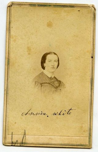 Cdv Photo Civil War Era Revenue Stamp Evansville In Lady Id 