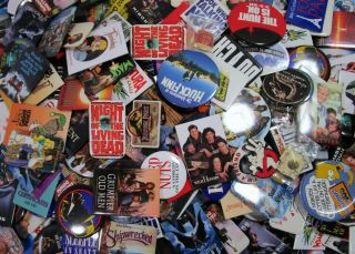 Massive Assortment Of Vintage Movie Buttons Over 12 Pounds Of Memorabilia