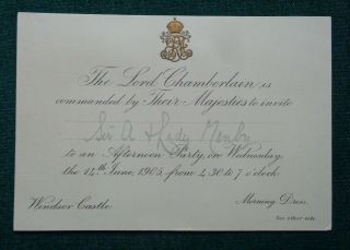 Antique Invitation Party Hosted King Edward Vii Queen Windsor Special Trains