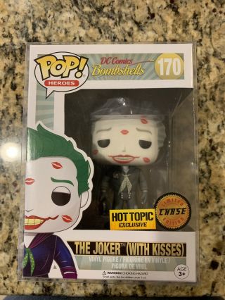 Funko Pop Dc Heroes Bombshells The Joker 170 With Kisses Black/white Chase