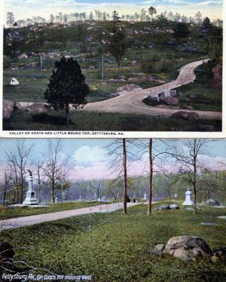 Vintage Postcards 2 For 1 One Cent Gettysburg Culp 