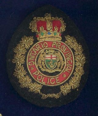 Obsolete - Ontario Provincial Police - Stetson Cap Badge Worn 1997 To 2008