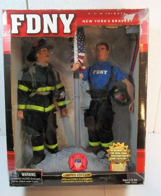 Fdny Real Heroes Fire Zone 9/11 Action Figure 12 " Toy Firefighters Tribute