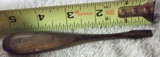 Vintage 5  Perfect Handle Style " Flat Tip Screwdriver Military,  Wood Handle Tool