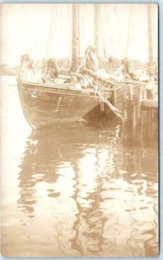 Rppc Gloucester? Massachusetts Ma Fishing Boat Governor Marshall 1920spostcard