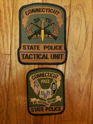 Connecticut State Police Trooper Swat Ert Tactical Unit Police Patches