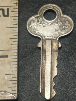 Unique Antique Corbin Key Ornate Batwing Bow CIRCLE P Logo 2