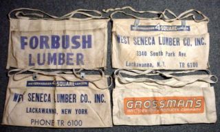 4 - Early Nail Apron - Forbush Lumber,  Grossman Lumber & 2 - West Seneca Lumber
