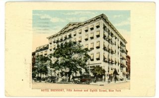 York City Nyc - Hotel Brevoort - 5th Avenue & 8th Street - Postcard