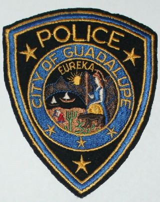 Very Old City Of Guadalupe Police Santa Barbara County California Worn Felt