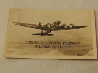 Boeing B - 17 Flying Fortress U.  S.  Army Air Corps Rppc Photo Post Card 1943