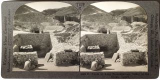Keystone Stereoview King Tut’s Tomb,  Valley Of Kings,  Egypt From 1930’s T600 Set
