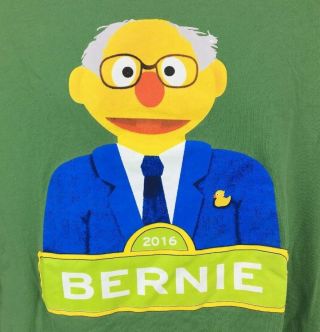 Bernie Sanders 2016 T - Shirt Sesame Street Muppet Political Election Democratic