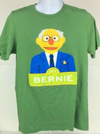 Bernie Sanders 2016 T - Shirt Sesame Street Muppet Political Election Democratic 2