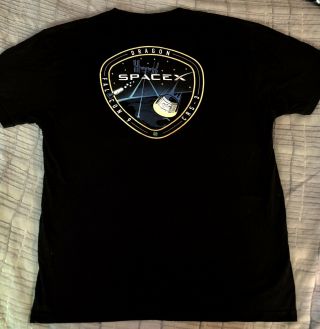 Spacex Falcon 9 Dragon Crs - 3 Tshirt Mens Sz L Elon Musk Employee Item