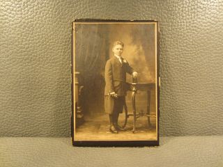 Edwardian Antique Cabinet Card Photo Of Young Boy.