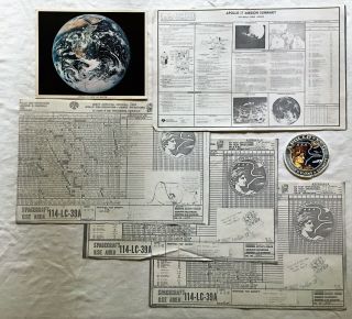 Nasa Apollo 17 - Patch,  Mission Summary,  Launch Schedule,  And Pics