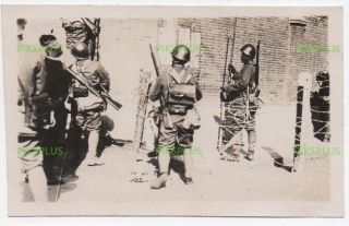 Old Chinese Photo Guards Shanghai Incident China Vintage 1932