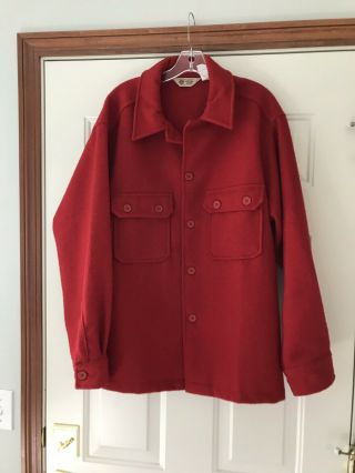 Vintage Boy Scout Of America Jacket Red Size M Wool Nylon Blend Bsa