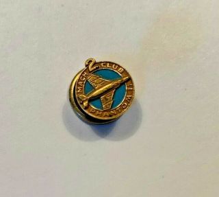Vintage Phantom Ii Mach 2 Club Hat Pin Screwback Veitnam Era Blue Goldtone Plane