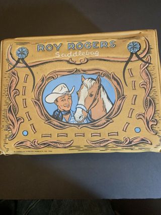 Vtg 1960 Roy Rogers Saddlebag Vinyl Lunchbox No Thermos