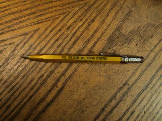 Vintage Adgif Mechanical Pencil No 4 - 47 Freedom Oil Company Freedom Pa