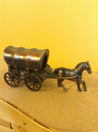 Vintage Die - Cast Metal Miniature Pencil Sharpener - Horse Drawn Carriage Buggy