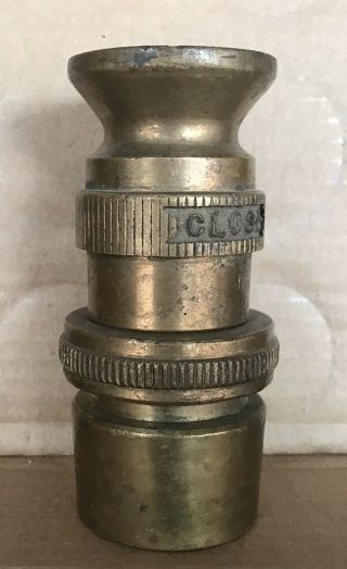 Vintage Brass Fire Nozzle W.  D.  Allen Co.  5” Gently Lqqk