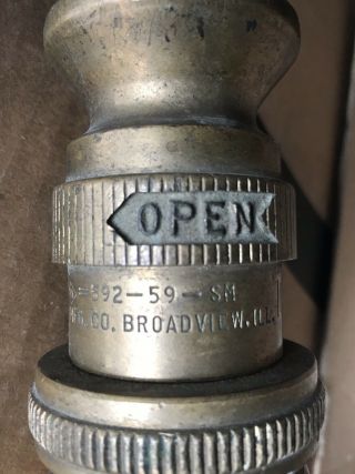 Vintage Brass Fire Nozzle W.  D.  Allen Co.  5” Gently LQQK 4