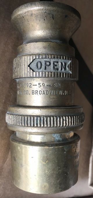 Vintage Brass Fire Nozzle W.  D.  Allen Co.  5” Gently LQQK 5