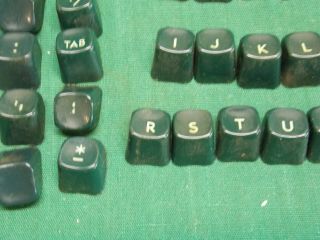 Set of vtg green plastic typewriter keys from Remington Quiet Riter Miracle Tab 4