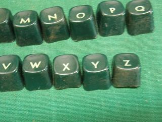 Set of vtg green plastic typewriter keys from Remington Quiet Riter Miracle Tab 5