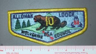 Boy Scout Oa 88 Allohak Lodge 10th Anniversary Flap 3715ii