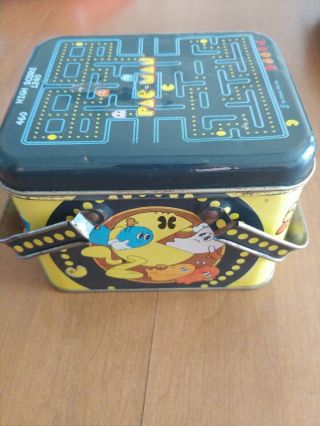 Vintage Pac Man Lunch Box Tin 1980 Midway Bally