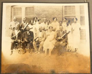 Early 20th Century African American Black College Student Photograph Class Photo
