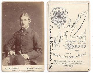 Cdv Man Named Cyrus H Stannard Carte De Visite By Hills & Saunders Of Oxford