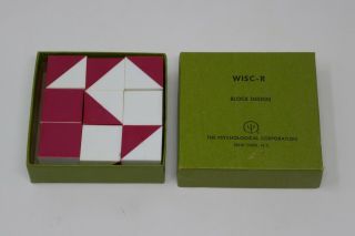 Wechsler Intelligence Scale For Children Block Design Wisc - R Iq Test