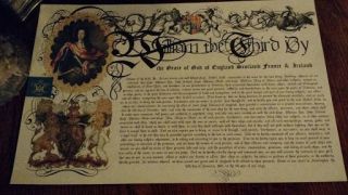 William The Third Letter Of Marque For Captain Robert (william) Kidd
