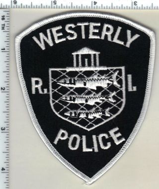 Westerly Police (rhode Island) Shoulder Patch From 1992