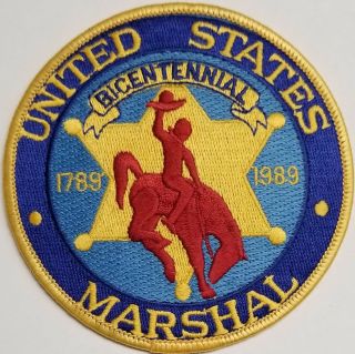 Usms Us Marshals Service Wyoming Bicentennial Bucking Bronco Cloth Patch