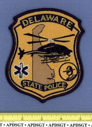 Delaware State Police Aviation Ems Medical Rescue Sheriff Patch Helicopter