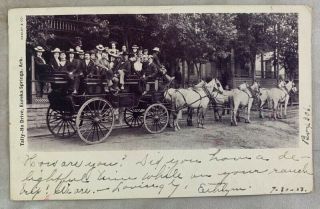 Antique Postcard 1903 Tally Ho Drive Eureka Springs Arkansas