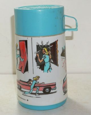 1977 THE BIONIC WOMAN THERMOS ONLY (THIS ONE HAS THE CAR) ALADDIN no LUNCH BOX 3