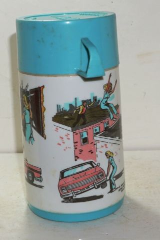 1977 THE BIONIC WOMAN THERMOS ONLY (THIS ONE HAS THE CAR) ALADDIN no LUNCH BOX 4